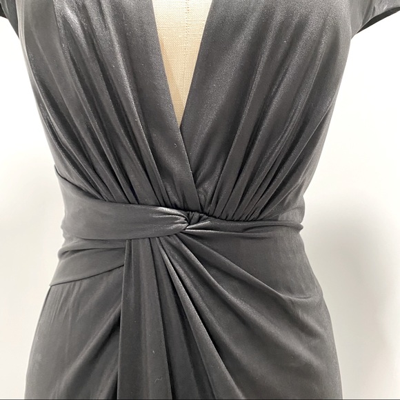 Halston Heritage Foiled Gown plunging neckline - Picture 2 of 6